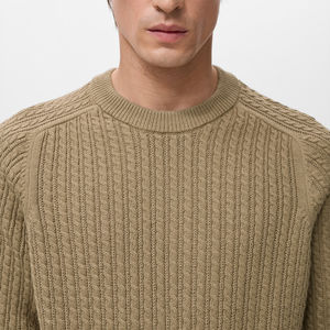 Suéter de Punto para Hombre, Hecho a Medida, Corte Holgado, 100% Algodón, Antiarrugas, Cómodo, Transpirable y Cálido, Precio al por Mayor - Product Image 4