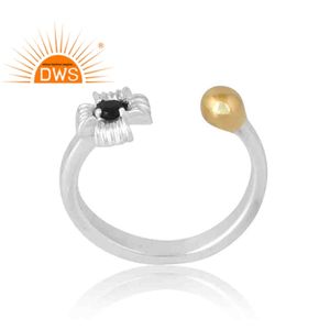 Tendance Design 925 Sterling Silver Naturel Noir Spinal Gemstone Anneau Bijoux Personnalisés Pour Les Femmes Cadeau Pour Elle - Product Image 1