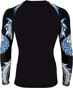 Maillot de compression MMA BJJ à manches courtes unisexe personnalisé en spandex Rashguard Vêtements de combat Nogi Entraînement Chemises imprimées par sublimation 240g - Product Image 6