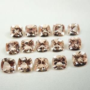 Morganita de melocotón Natural de grado de exportación 100%, piedras preciosas sueltas, tamaño calibrado, corte facetado, fabricación de joyas, piedras sueltas OEM - Product Image 3
