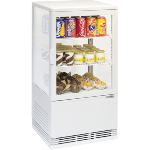 58L White Mini Display Freezer & Fridge Refrigerated Mini Case - Product Image 1