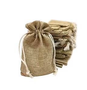 Sacs pochette en toile de jute Design uni avec nœud de corde Utilisation parfaite pour les achats Sacs pochette fourre-tout en toile de haute qualité faits à la main Grande taille - Product Image 5