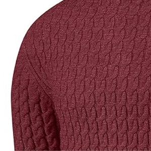 Suéter de poliéster de alta calidad con logotipo personalizado de color sólido para hombre diseño de punto suave al por mayor - Product Image 4