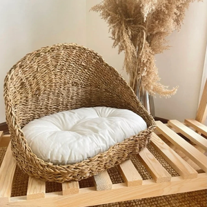 Tendance chaude pour 2023 Lit pour animaux de compagnie en herbe de mer naturelle tissée de haute qualité pour chats chiens Meubles pour animaux de compagnie Fabriqué à la main au Vietnam - Product Image 4