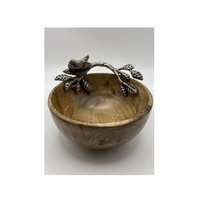 Cuenco de madera de Acacia, tazón de madera de tamaño personalizado, diseño de restaurante, venta al por mayor, tazón de Decoración de mesa de cena - Product Image 3