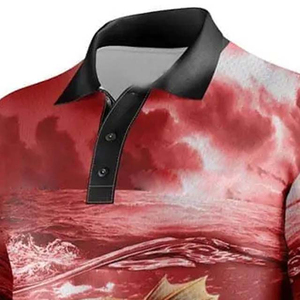 Chemises de pêche grande taille sur mesure polos à séchage rapide par sublimation protection solaire UPF50 à manches longues - Product Image 4