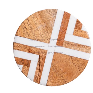 Nouveau style de sous-verres de bonne qualité en bois et résine résine résine époxy meilleur sous-verre pour le bureau et la maison de SCI - Product Image 1