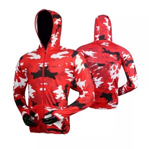 Sudaderas con capucha de pesca de manga larga de secado rápido con diseño de camuflaje con protección solar UPF 50 + para hombre personalizadas a la venta - Product Image 1