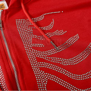 High Quality Design <b>Men</b> Rhinestones Hoodies Low Moq <b>Men</b> Rhinestones Hoodies Breathable <b>Men</b> Rhinestones Hoodies - Product Image 5