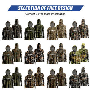 Sweat à capuche de chasse personnalisé OEM Thicket Camo UPF50+ à séchage rapide 100% polyester à manches longues pour activités de plein air - Product Image 2