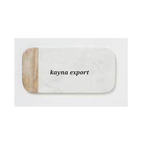 Tabla de cortar de mármol y mango de tamaño personalizado al por mayor, alfombrillas y almohadillas de madera elegantes - Product Image 2