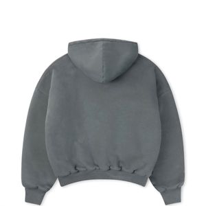 Sudadera con capucha de Terry francés de peso pesado para hombre, sudadera en blanco gruesa con hombros caídos de algodón 100% para invierno - Product Image 2