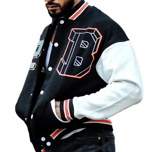 Chaqueta Varsity de Invierno para Hombre de Alta Calidad, Mangas de Lana, Transpirable, Resistente al Viento, Ecológica, Antibacteriana, Personalizable, Informal - Product Image 3