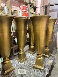 Estatua de cara de aluminio de diseño moderno y florero para decoración de boda, hogar y jardín, macetas y jarrones usados para exteriores - Product Image 6