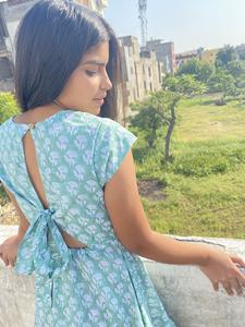 Robe d'été flexible imprimée de couleurs de taille personnalisée vintage élégante robe femmes robe décontractée maxi pour femmes - Product Image 2