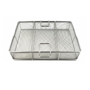 Cesta de malla de alambre médica de acero inoxidable personalizada con asa para desinfectar el almacenamiento de esterilización Uso manual - Product Image 2