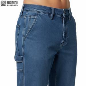 Pantalones vaqueros holgados lisos personalizados para Hombre, pantalones vaqueros de gran tamaño para Hombre, pantalones vaqueros Hip Hop, ropa de calle, pantalones acampanados holgados, pantalones vaqueros holgados para Hombre - Product Image 5