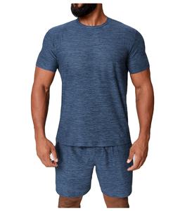 Conjunto Deportivo para Hombre, Verano, Casual, Slim Fit, Tejido de Punto, Camiseta y Pantalones Cortos, Secado Rápido, para Correr, Fitness, Gimnasio - Product Image 1