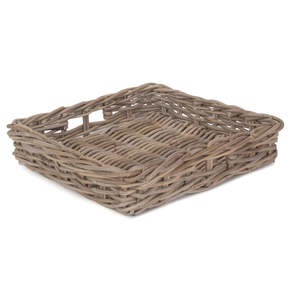 Red Hamper Square Rattan <b>Woven</b> Serving <b>Basket</b> - Product Image 1