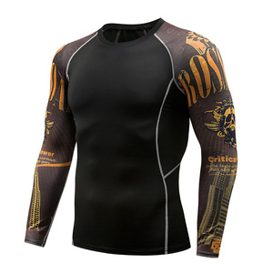 Ventes en gros Rash Guard MMA personnalisé pour hommes adultes Manches longues Impression numérique Qualité supérieure Logo personnalisé - Product Image 1