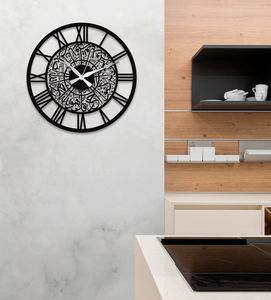 Relojes de pared islámicos decorativos hechos a mano con marcos de metal y diseños árabes intrincados para una decoración elegante del hogar - Product Image 3
