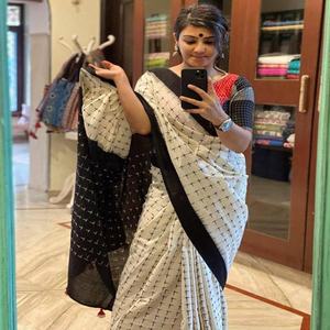 Magnifique sari en lin avec impression numérique, fabricant et fournisseur de mode féminine en Inde au prix le plus bas - Product Image 1