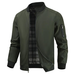 Veste bomber pour homme de bonne qualité avec fermeture éclair, logo personnalisé, coupe-vent, prix de gros, vestes bomber d'hiver pour homme de haute qualité - Product Image 1
