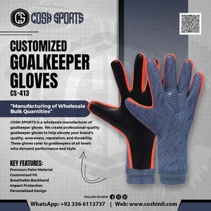 Cosh Sports | Outdoor Football Goalkeeper <b>Gloves</b> Negative Cut with Textured Embossed Backhand and High-Grip Black <b>Latex</b> Palm - Product Image 6