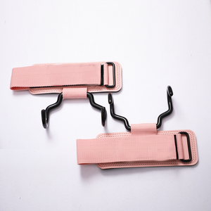 Crochets d'haltérophilie personnalisés SFI sangles de poignet électriques robustes réglables Support de poignée pour Deadlifts - Product Image 1