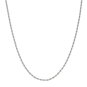 Cadena de Cuerda Hip Hop de Diseño Personalizado, Chapada en Oro Blanco, Cadena Trenzada para Unisex, Joyería de Plata de Ley de Alta Calidad para Mujer - Product Image 1