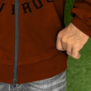 Super Quality New Arrival <b>Zipper</b> Closure Double <b>Zipper</b> Heavyweight Regular Fleece Embroidered Hoodies Basics Cotton Blended - Product Image 3