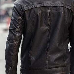 Chaqueta de Cuero de Oveja Genuino para Hombre, Diseño Moderno, Nueva Colección, Calidad Premium, Bordado Frontal, Resistente al Viento, Ecológica - Product Image 2