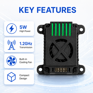 Transmisor de Video VTX FPV de 1.2GHz y 5W, Largo Alcance, 8 Canales, Alta Potencia para Drones FPV UAV - Product Image 2