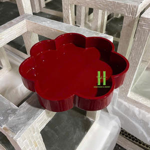 2025 bandeja de servicio redonda de laca hecha a mano de alta calidad platos OEM ecológicos Decoración de mesa buen precio fábrica de Vietnam - Product Image 4