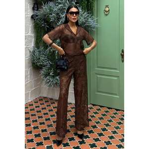 Conjunto de Pantalones de Encaje Forrados de Dos Piezas 10119 para Verano - Product Image 5