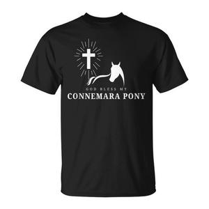 T-shirt Connemara Pony Lover per adulti, unisex, manica corta, girocollo, in cotone, casual, regalo - Product Image 1