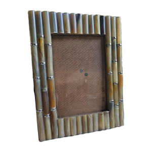 Cadre photo en corne fait main de qualité supérieure, décoration murale et de table tribale élégante - Product Image 1