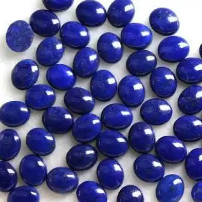 Pierre naturelle Lapis Lazuli 4x3mm ovale lisse taille calibrée Cabochon lâche pierre précieuse à dos plat au prix d'usine de gros