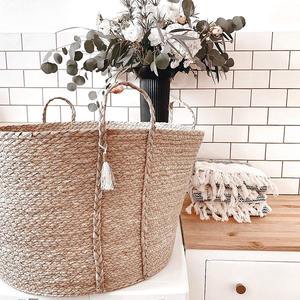 Hot New Design Jacinthe D'eau Panier De Rangement Panier Tissé Durable Tissé À La Main Cuisine Espace Organisateur - Product Image 4