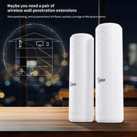 Anjielo AH WiFi HaLow Tuya Répéteur de portée alimenté en courant continu, matériau ABS blanc, amplificateur puissant à gain élevé longue portée AN-65011