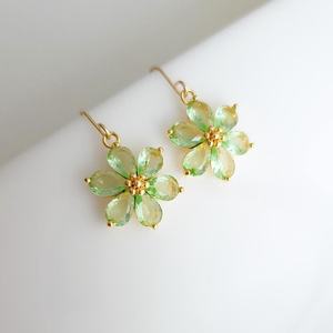 Purple Natural Sterling Silver Pear Cut Peridot Earrings Vintage Victorian Jewelry Gift for <b>Mum</b> - Product Image 3