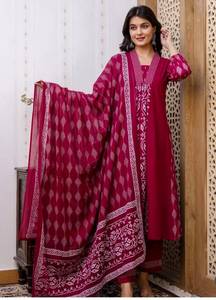 Colección de Salwar Kameez de Algodón con Estampado Digital, Cuello Elegante, Listo para Usar, Secado Rápido, para Fiestas - Product Image 3