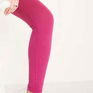 Venta en línea Pantalones de yoga personalizados para mujer Patrón sólido Leggings de gimnasio en varios colores y tamaños - Product Image 4