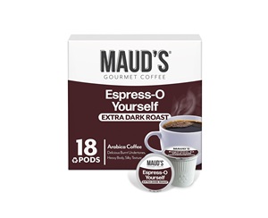 Cápsulas de Café Espresso Tostado Maud's, 18 unidades, Café Tostado Oscuro en Cápsulas Individuales - Product Image 1