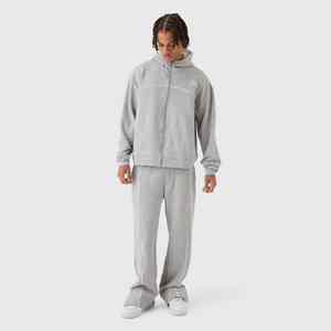 Ensemble 2 pièces Jogger Sets Oversize Pants Sweat Suits 100% Cotton Custom Hoodie and Sweatpants Unisex Zip up Tracksuits for Men - Product Image 5