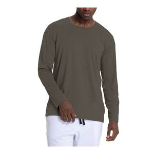 T-shirts unisexes en coton à manches longues et coupe ample, col rond, streetwear, tissu doux, automne-hiver - Product Image 2