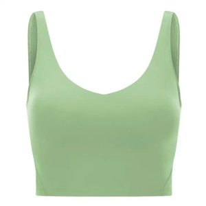 Écusson de broderie personnalisé de haute qualité avec logo haut court pour femmes ensembles de soutien-gorge de sport pour filles vente en gros - Product Image 3