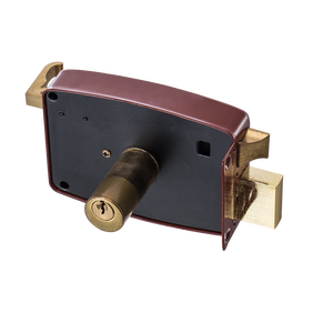 リムロック盗難防止ドアロック非電気真鍮シリンダー外ドアリムロックゲートドア用 - Product Image 4