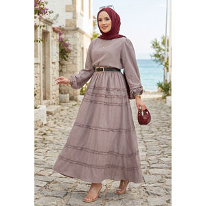 Ensemble jupe 2 pièces en lin 100% avec détails volants superposés, motif floral, taille XL, coupe ample, blazer et haut en mousseline, style évasé d'été - Product Image 1