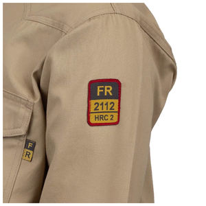 Chaqueta y Pantalones de Trabajo de Alta Visibilidad, Resistentes al Arco Eléctrico, Clase 2, para Campos Petroleros y de Gas, 100% Algodón, Duraderos, con Botones OEM - Product Image 4